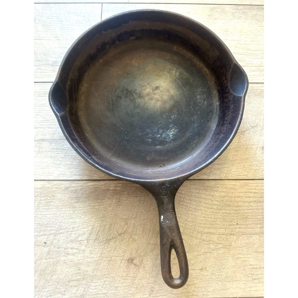 Vintage Wagner Ware Sidney O No 8 Cast Iron Skillet Heat Ring Double Spout